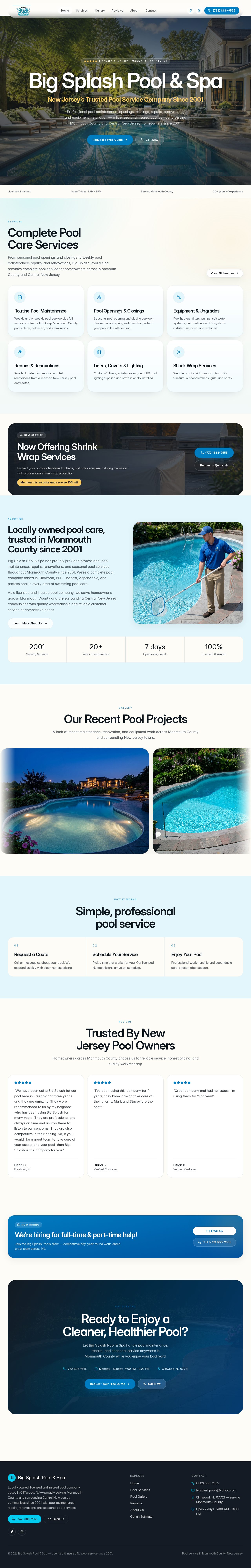 Big Splash Pool & Spa desktop preview