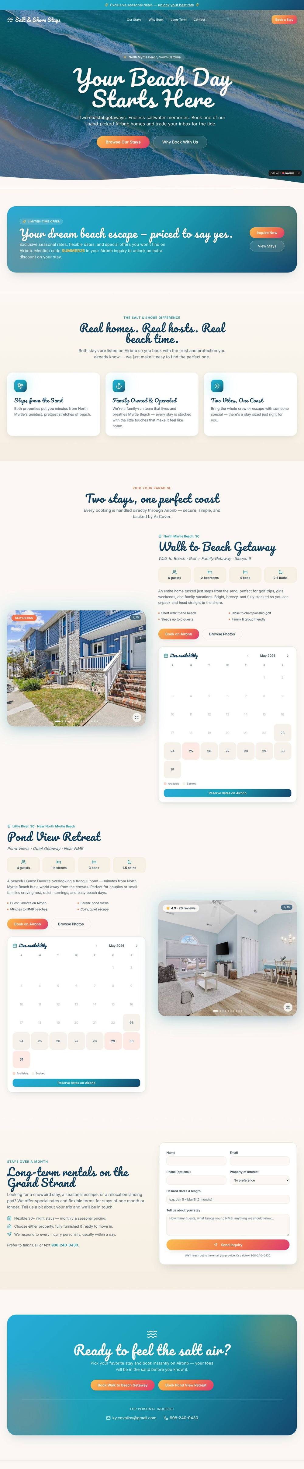 Myrtle Beach Bookings desktop preview
