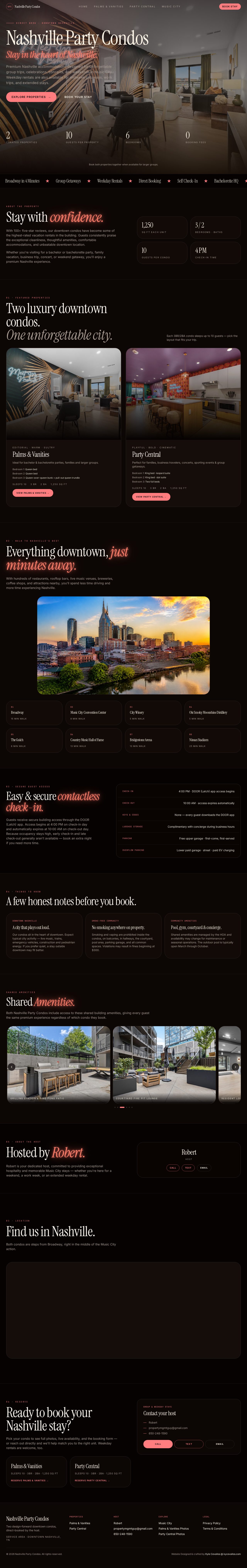Nashville Party Condos desktop preview